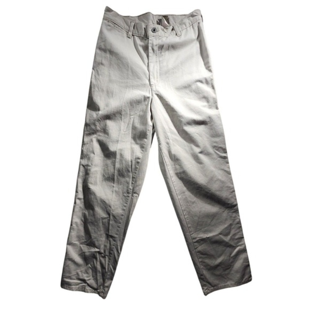 CALVIN KLEIN‎ Flat Front Cotton Chino Pants Enzyme Wash Casual MADE USA SZ 31x32